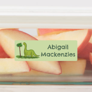 Happy brontosaurus dinosaur cartoon personalised