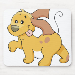 Happy Brown Dog Mouse Mat