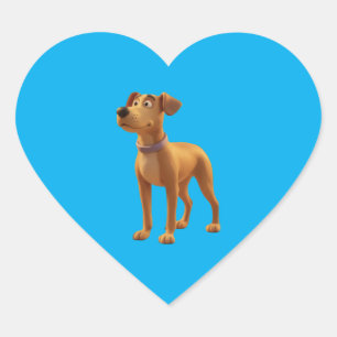 Happy Brown Dog Sticker