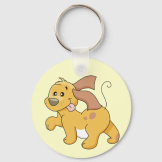 Happy Brown Dog Tshirts and Gifts Key Ring