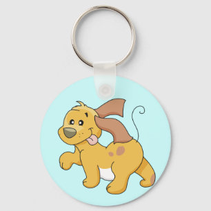 Happy Brown Dog Tshirts and Gifts Key Ring