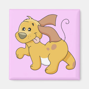 Happy Brown Dog Tshirts and Gifts Magnet