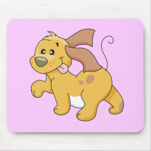 Happy Brown Dog Tshirts and Gifts Mouse Mat