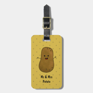 Happy Brown Potato Personalised Luggage Tag