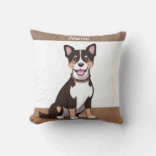 Happy Brown Puppy Modern Aesthetic Home Décor Cushion