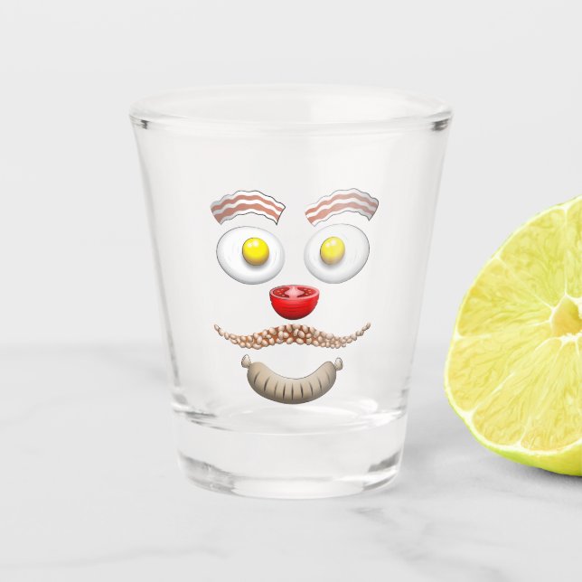 Happy Brunch Face Shot Glass (Front)