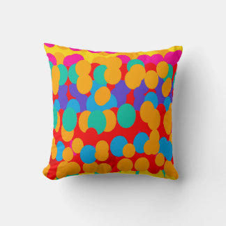 HAPPY BUBBLE PATTERNS MIXED COLORS CUSHION