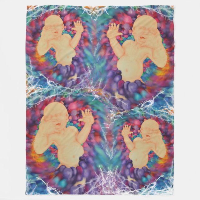 Happy bubbles fleece blanket (Front)