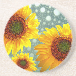Happy Bubbly Sunflowers Coaster
