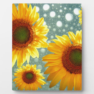 Happy Bubbly Sunflowers Plaque