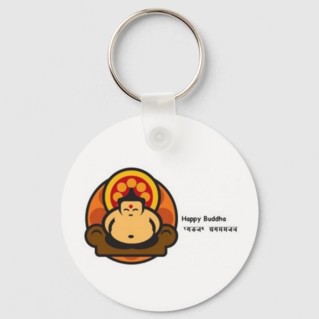 Happy Buddha Key Ring (Front)