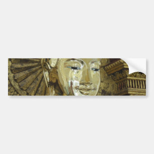 Happy Buddha Meditating Praying Eyes Open Bumper Sticker