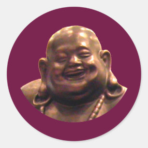 Happy Buddha Shanghai 2002 Circle The MUSEUM Zazzl Classic Round Sticker