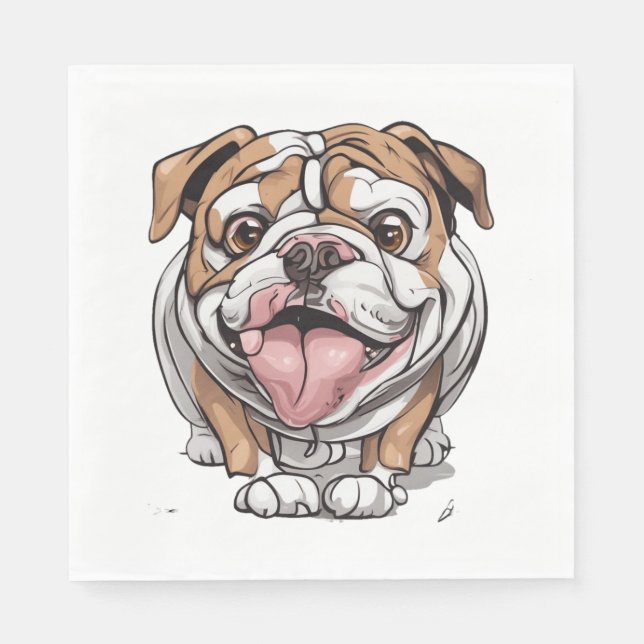 Happy Bulldog   Napkin (Front)