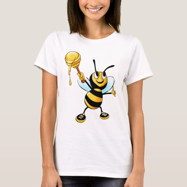 Happy Bumble Bee with a Scoop of Honey T-Shirt (Front)