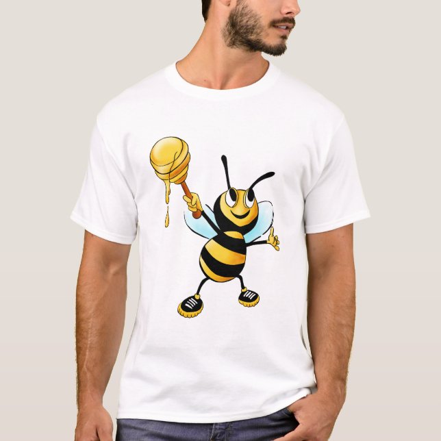 Happy Bumble Bee with a Scoop of Honey T-Shirt (Front)