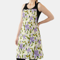 happy bumble bees and flowers repeating pattern