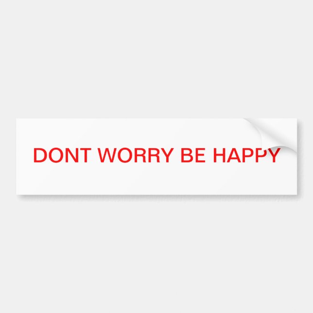 HAPPY BUMPER STICKER (Front)