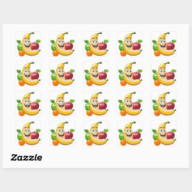 Happy Bunch Of Fruit Sticker (Sheet)