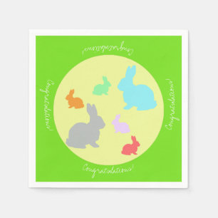 Happy Bunnies Congratulations Paper Napkin