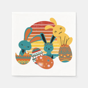 Happy Bunny, Easter Egg, Cute Napkin