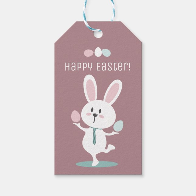 Happy Bunny Easter Gift Tag (Front)
