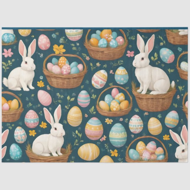 Happy Bunny Easter Modern Collection Tissue Paper (Front)