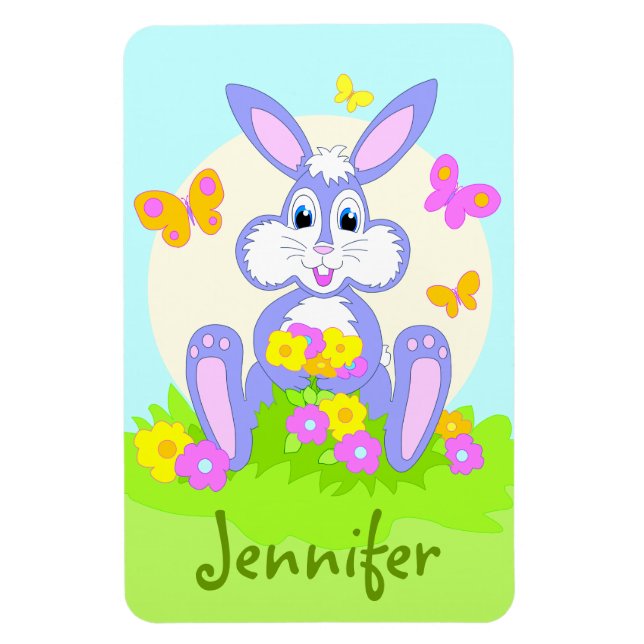Happy Bunny Personalised Magnets (Vertical)
