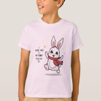 Happy Bunny T-Shirt – Cute Minimalist Cartoon Bunn