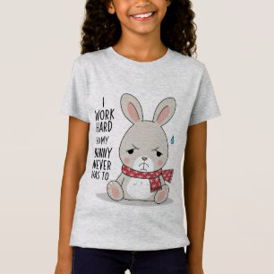 Happy Bunny T-Shirt – Cute Minimalist Cartoon Bunn