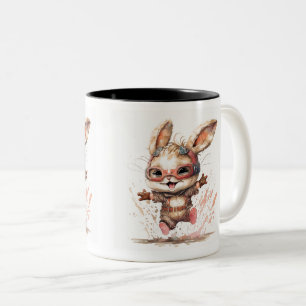Happy Bunny Two-Tone Mug, 11 oz  Coffee Mug