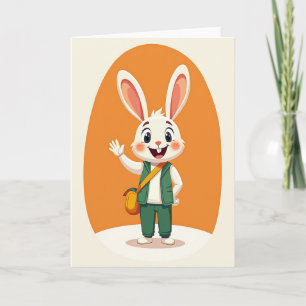 Happy Bunny Wave Greeting Card
