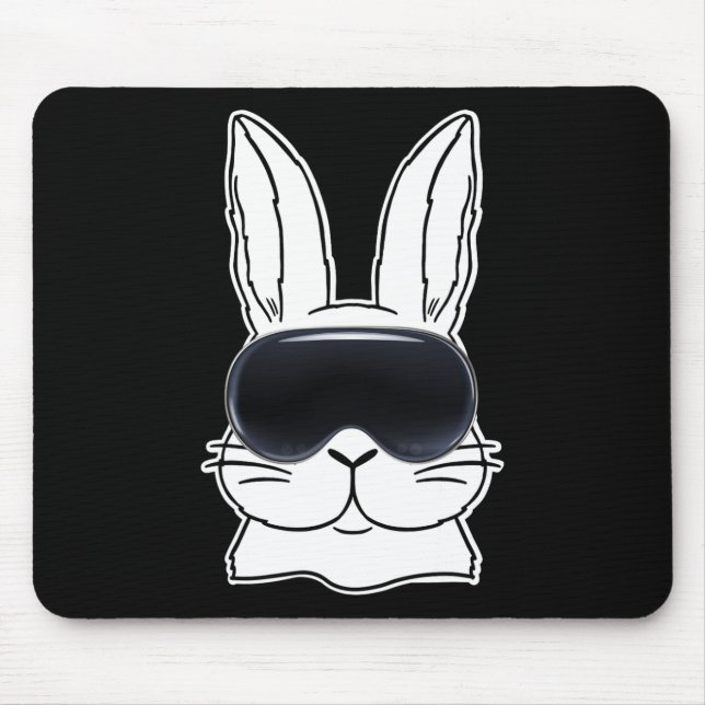 Happy Bunny With Vr Gles Metaver Easter Day Dad Ga Mouse Mat (Front)