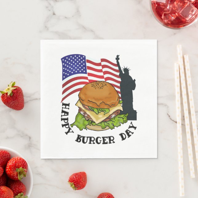 Happy burger day  napkin (Insitu)