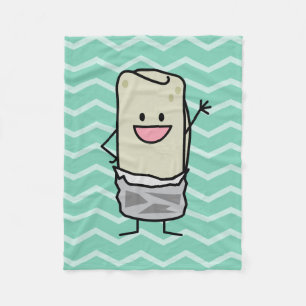 Happy Burrito waiving hello Fleece Blanket