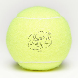 HAPPY by choice - Bold CloudS Tennis Ball