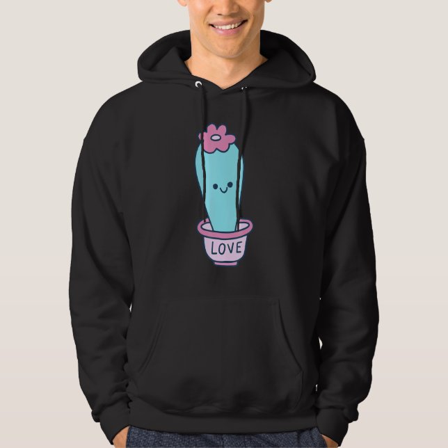 Happy Cactus Love Pot Hoodie (Front)