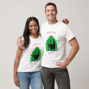 Happy Cactus T-Sirt - Smile T-Shirt