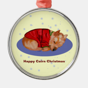 Happy Cairn Christmas Metal Tree Decoration