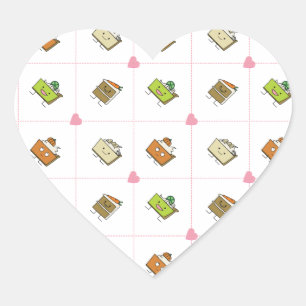 Happy Cakes and Pies Heart Sticker