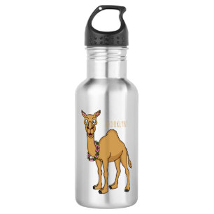 Happy camel cartoon illustration 532 ml water bottle
