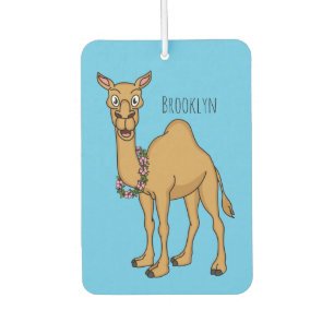 Happy camel cartoon illustration car air freshener