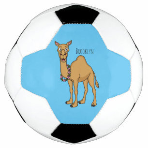Happy camel cartoon illustration football