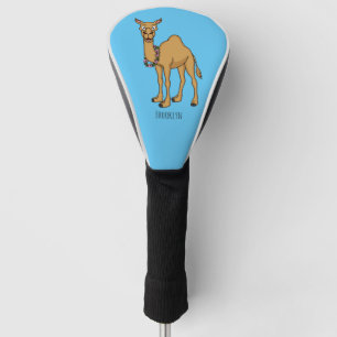 Happy camel cartoon illustration golf head cover