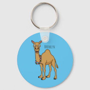 Happy camel cartoon illustration key ring