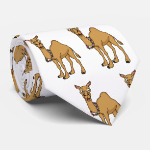 Happy camel cartoon illustration tie