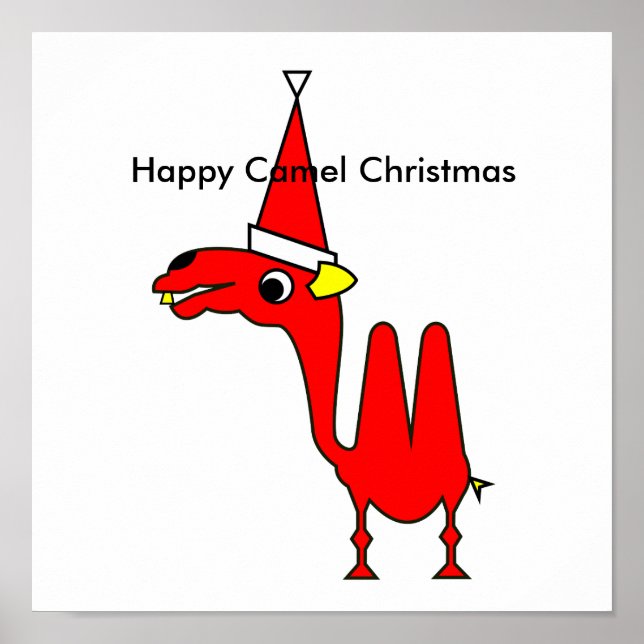 Happy Camel Christmas Poster (Front)