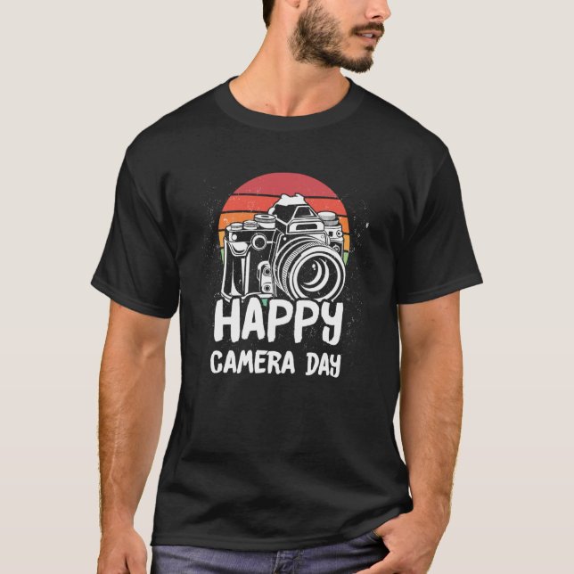 Happy Camera Day Photo  for Photographers and Phot T-Shirt (Front)