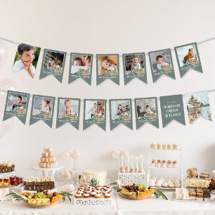 Happy Camper   1st Year 12 Months Photo Collage Bunting