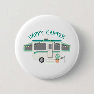 Happy Camper 6 Cm Round Badge